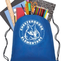 Bag of school supplies
